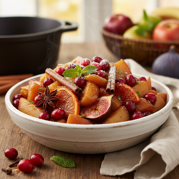 Warm Seasonal Fruit Medley Compote recipe