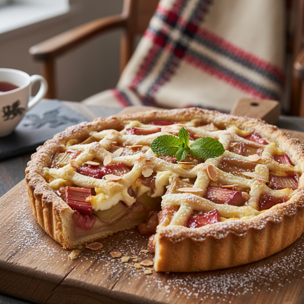 Welsh Rhubarb Delight Tart recipe