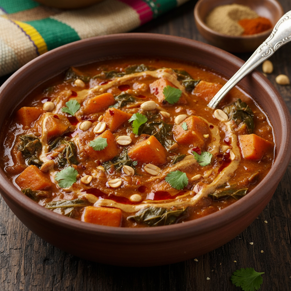 West African Spiced Peanut and Sweet Potato Stew recipe