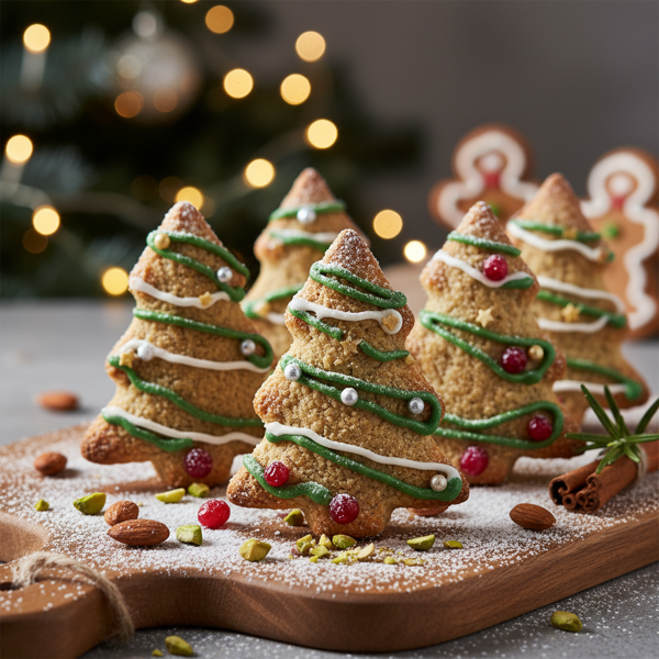 Whimsical Almond Christmas Tree Delights recipe