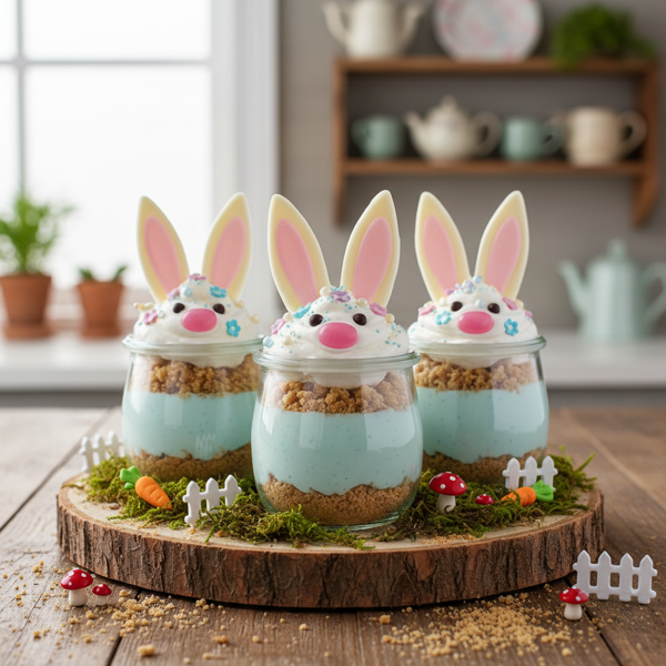 Whimsical Bunny Pudding Cups recipe