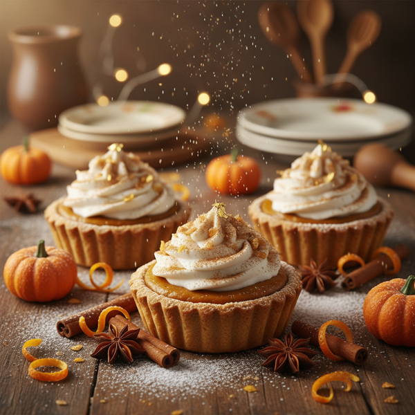 Whimsical Gingersnap Pumpkin Pies with Cinnamon Whipped Cream recipe