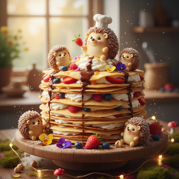 Whimsical Hedgehog Crepe Tower recipe