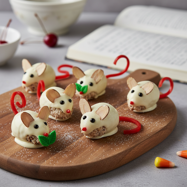 Whimsical No-Bake Cherry Mice Cookies recipe