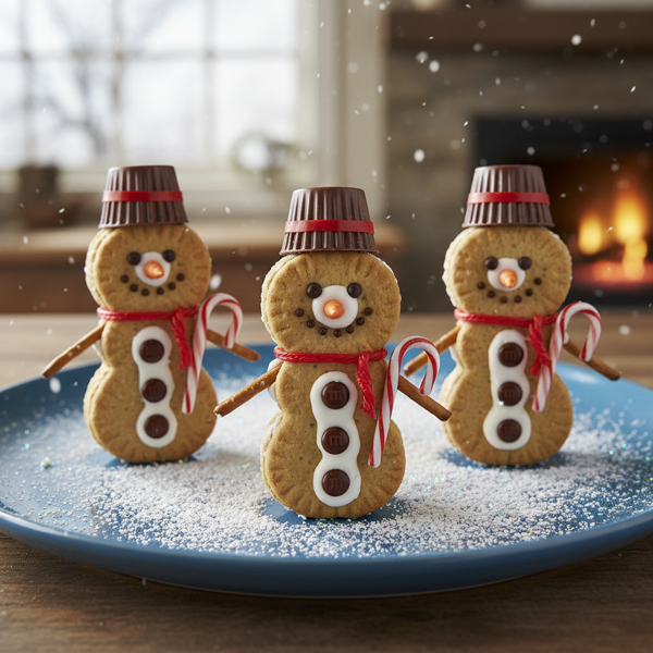 Whimsical Nutter Butter Snowmen recipe