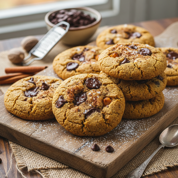 Whole Wheat Chocolate Chip Pumpkin Spice Cookies recipe