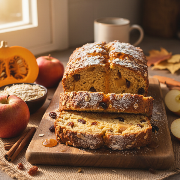 Wholesome Apple-Pumpkin Oat Bread recipe