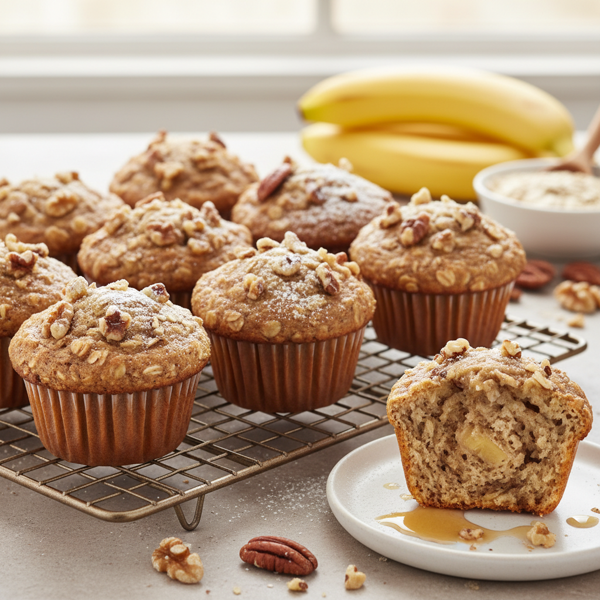 Wholesome Banana Nut Power Muffins recipe