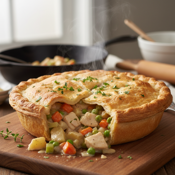 Wholesome Chicken or Turkey Pot Pie recipe