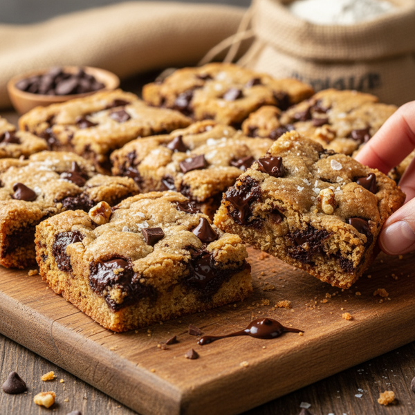 Wholesome Chocolate Chip Cookie Bars recipe