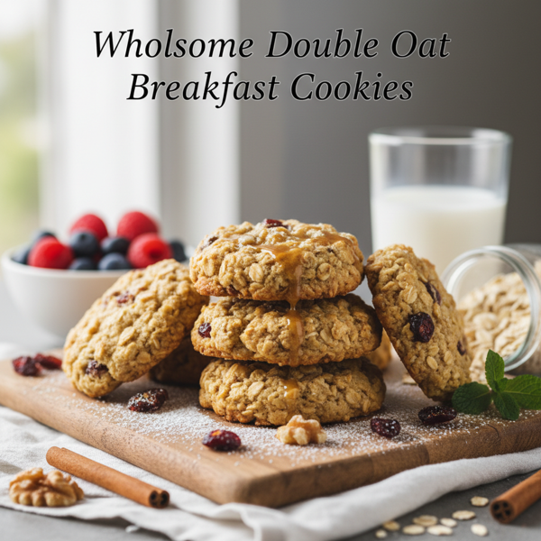 Wholesome Double Oat Breakfast Cookies recipe