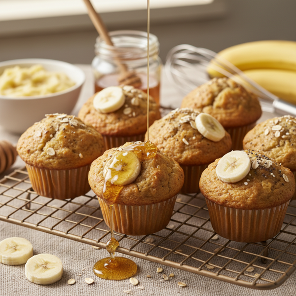 Wholesome Honey-Banana Muffins recipe