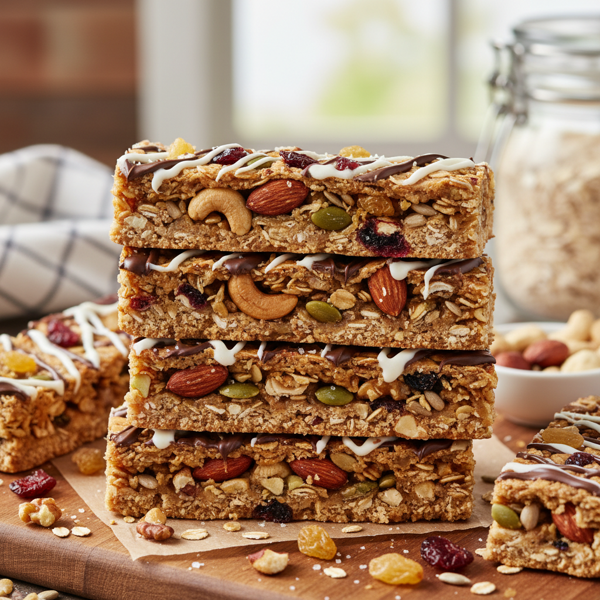 Wholesome Nutty Granola Bars recipe