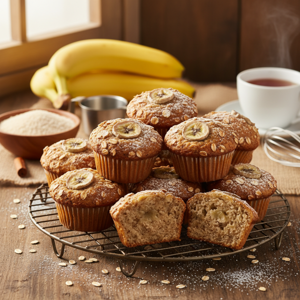 Wholesome Oat Bran Banana Muffins recipe