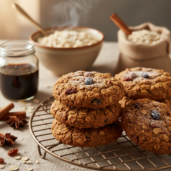 Wholesome Oatmeal Molasses Cookies recipe