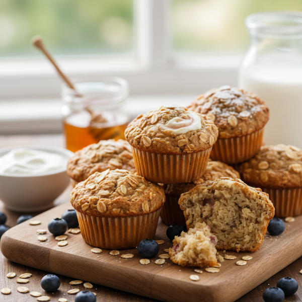 Wholesome Oatmeal Yogurt Bran Muffins recipe