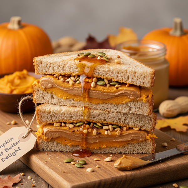 Wholesome Pumpkin Peanut Butter Delight Sandwiches recipe