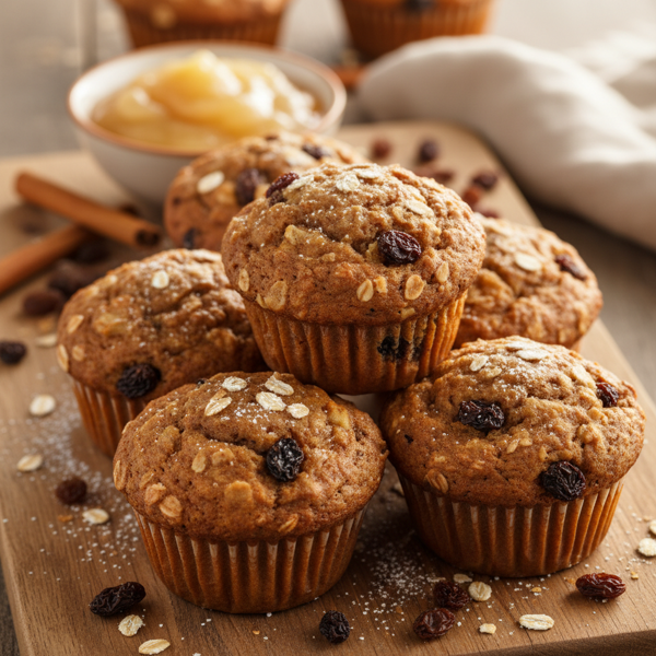 Wholesome Raisin & Applesauce Bran Muffins recipe