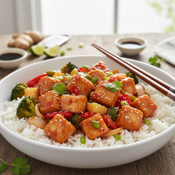 Wholesome Sweet and Sour Chicken Stir Fry recipe