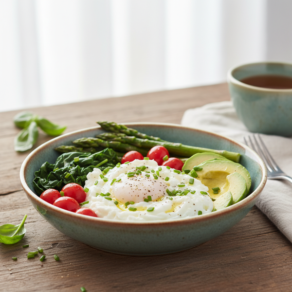 Wholesome Veggie and Egg White Brunch Bowl recipe