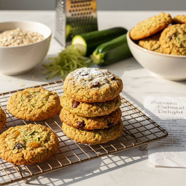 Wholesome Zucchini Oatmeal Delight Cookies recipe