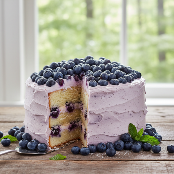 Wild Maine Blueberry Delight Cake recipe