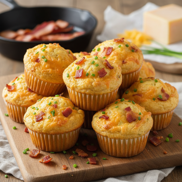Wisconsin Cheddar Bacon Chive Muffins recipe