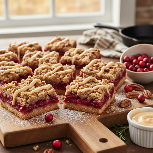 Wisconsin Cranberry Nut Delight Bars recipe