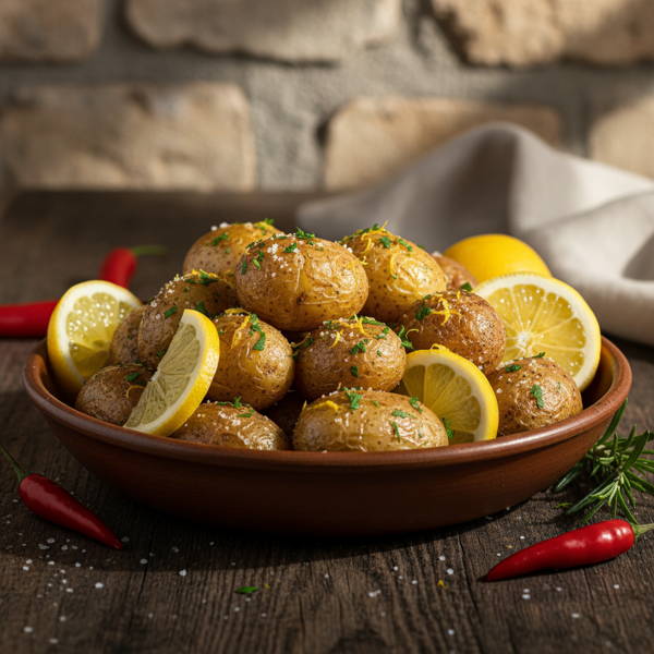 Wrinkled Canary Potatoes with Zesty Lemon recipe