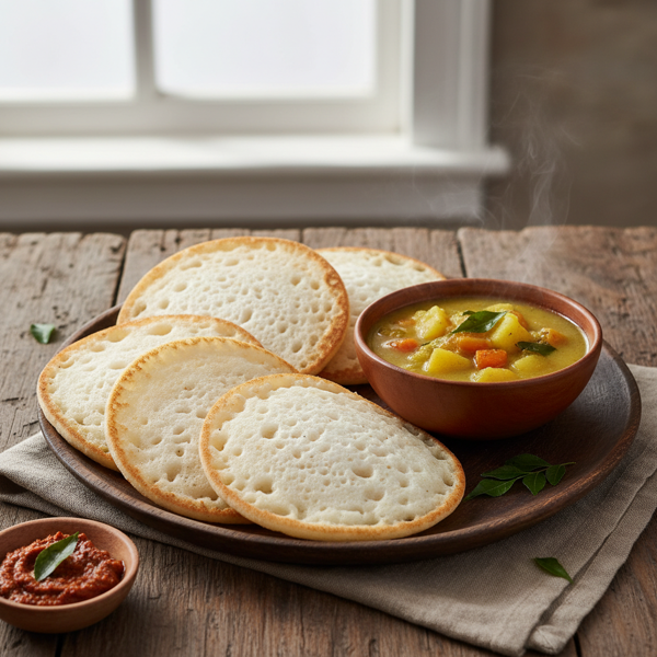 Yeast-Fermented Appams without Coconut recipe