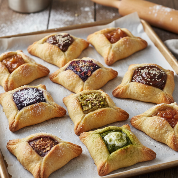 Yeast Dough Hamentashen with Creative Fillings recipe