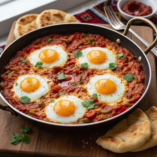 Yemeni-Style Shakshuka with Basted Eggs recipe
