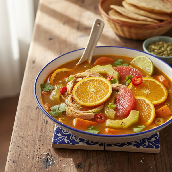 Yucatan Citrus Chicken Soup recipe
