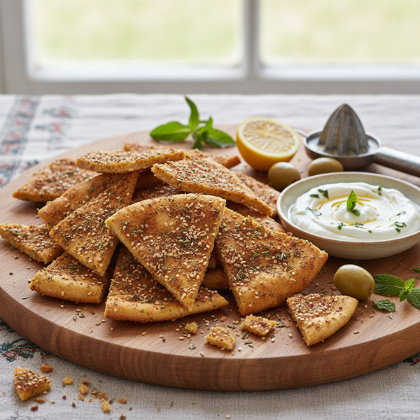 Za'atar-Infused Pita Crisps recipe