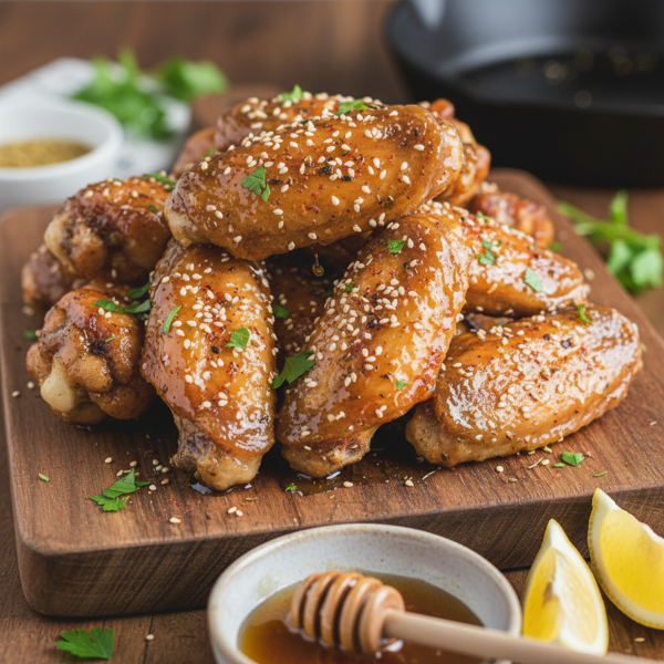 Za'atar Honey Glazed Chicken Wings recipe