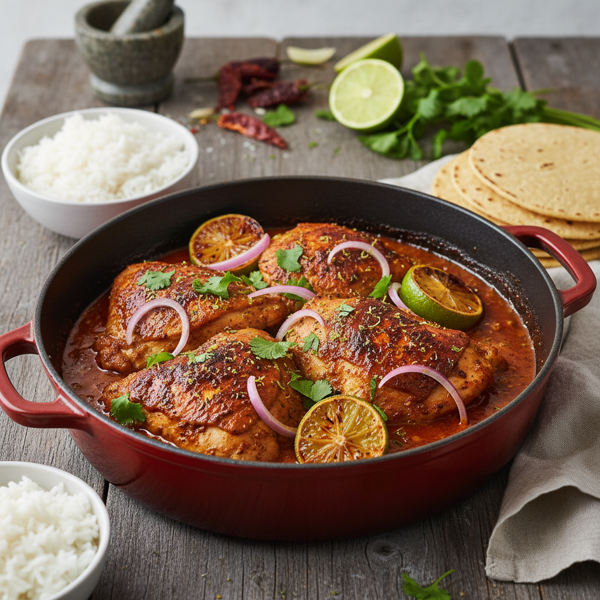 Zesty Achiote Braised Chicken recipe