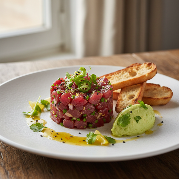 Zesty Ahi Tuna Tartare with Creamy Avocado recipe