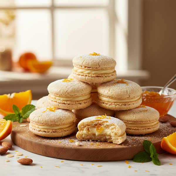 Zesty Almond Orange Macaroons recipe