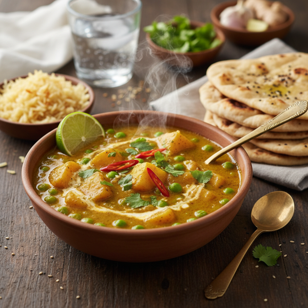 Zesty Aloo Mattar Curry recipe