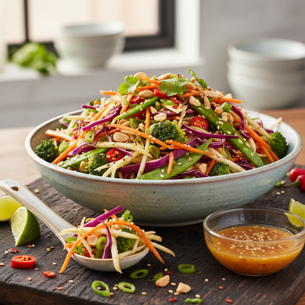 Zesty Asian-Inspired Crunchy Broccoli Slaw recipe