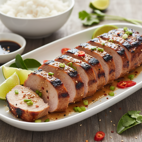 Zesty Asian-Style Grilled Pork Tenderloin recipe