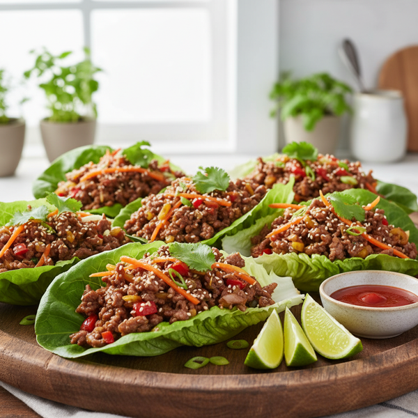 Zesty Asian Beef Lettuce Cups recipe