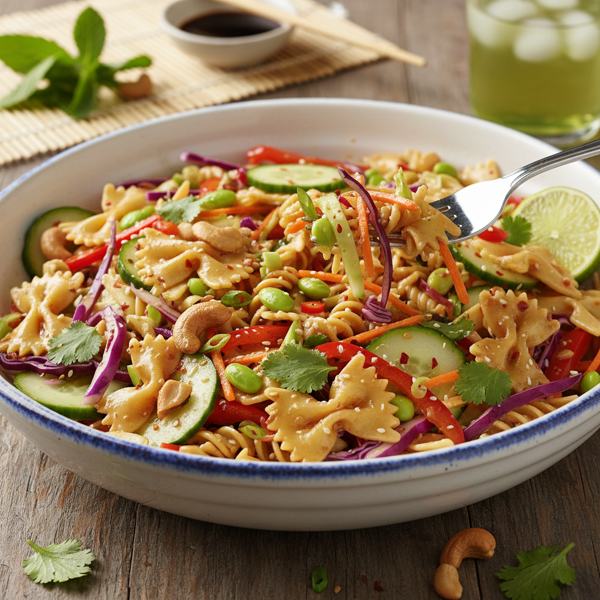 Zesty Asian Fusion Pasta Salad recipe