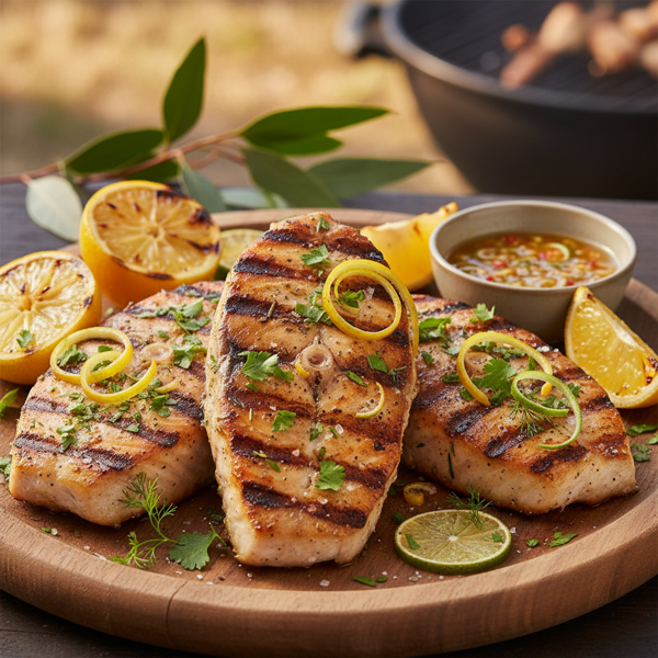 Zesty Aussie Grilled Fish Steaks recipe
