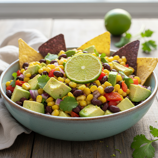 Zesty Avocado Black Bean & Corn Salad recipe