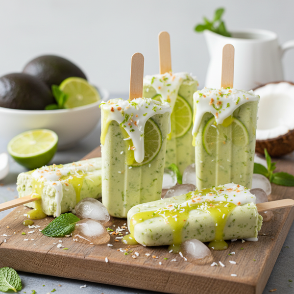 Zesty Avocado Coconut Popsicles recipe