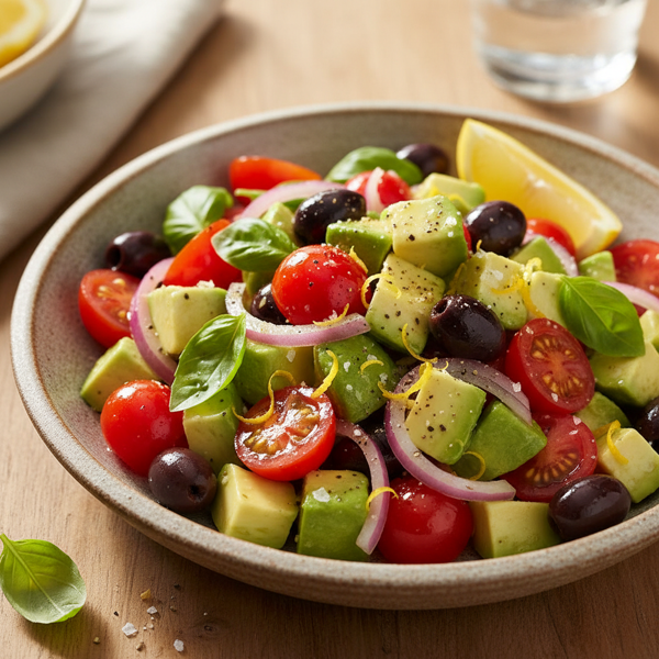 Zesty Avocado Tomato Olive Medley recipe