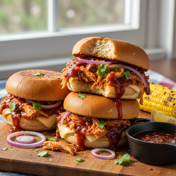 Zesty BBQ Chicken Sloppy Joes recipe