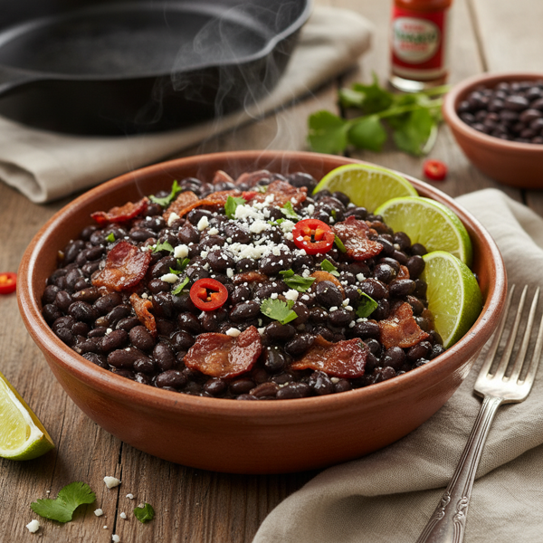 Zesty Bacon-Infused Black Beans recipe