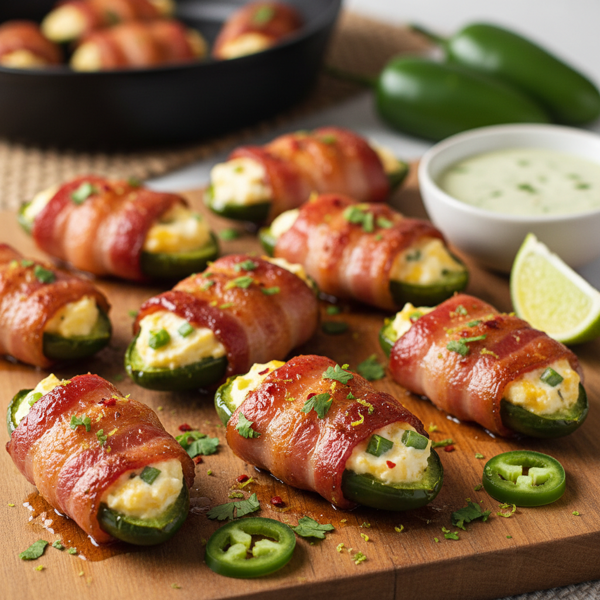 Zesty Bacon-Wrapped Jalapeño Poppers recipe
